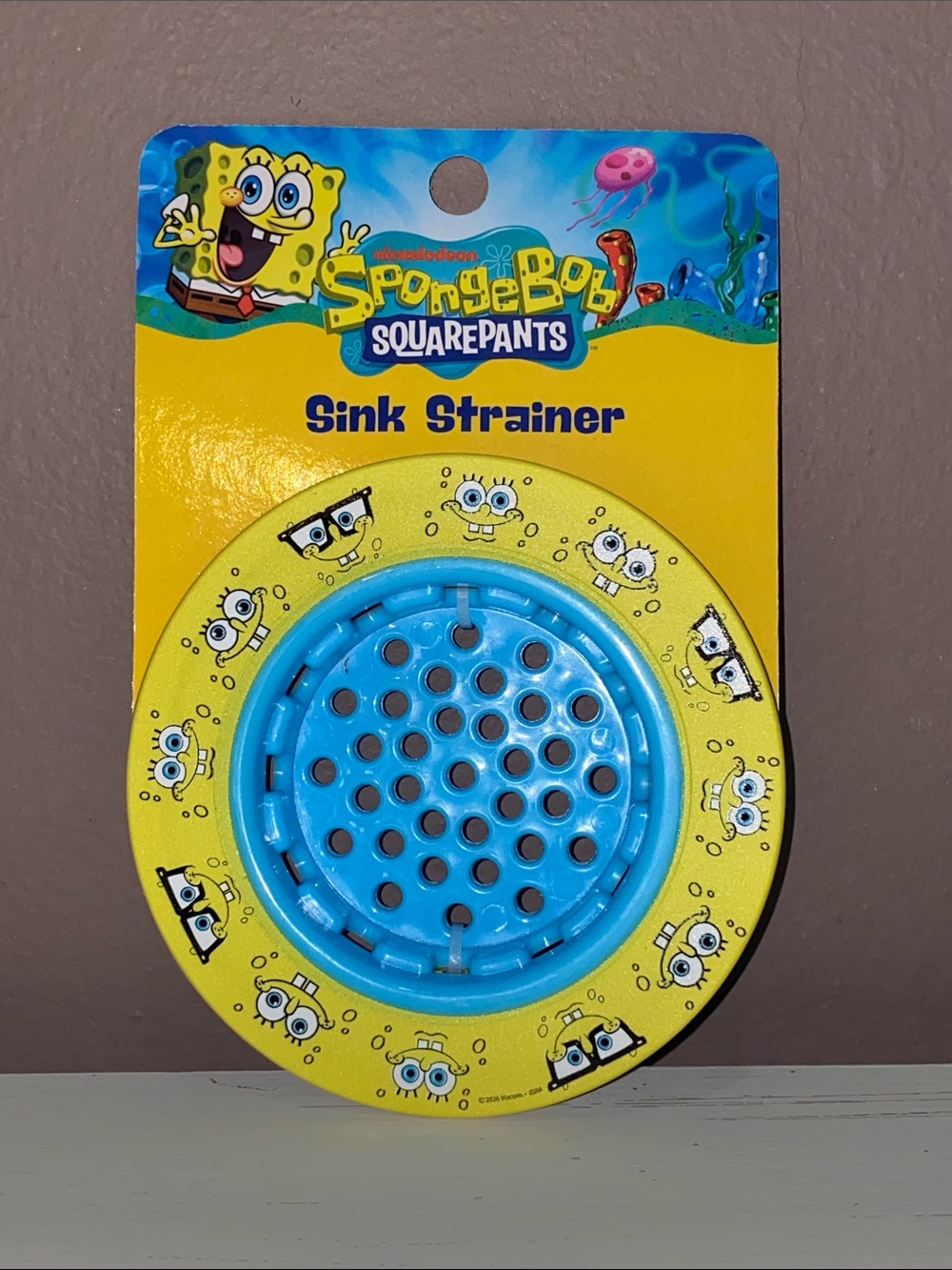 SpongeBob SquarePants Yellow & Blue Kitchen Sink Strainer